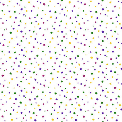 Mardi Gras Stars Seamless Pattern