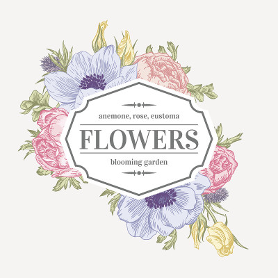 框架与夏季的花。
