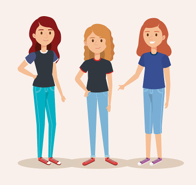 年轻女孩化身角色