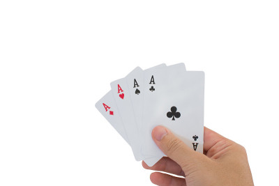 向量打牌。四个ace