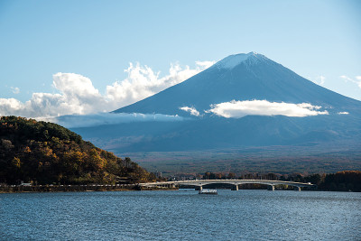 日本川口湖的富士山