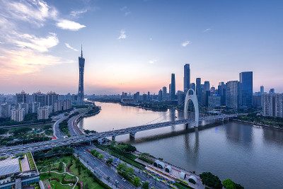 中国广州城市天际线