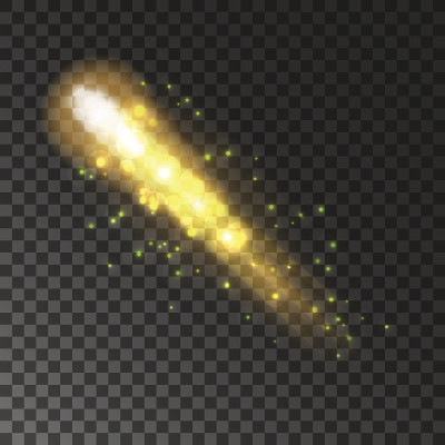 金光闪闪的彗星轨迹