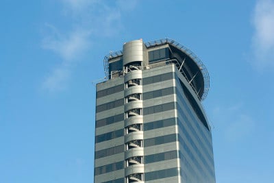 İstanbul塔的直升机平台，