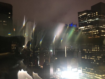 纽约曼哈顿摩天大楼的夜晚。