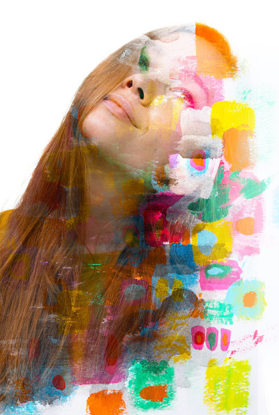 Paintography。一幅优雅女子的肖像加上一幅富于表现力的油画