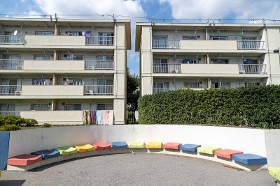 20世纪60年代的老住宅综合体，船桥，千叶，日本