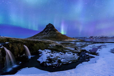 Kirkjufell山和Aurora山