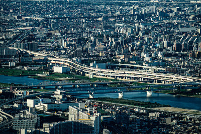 隅田河和东京城市景观