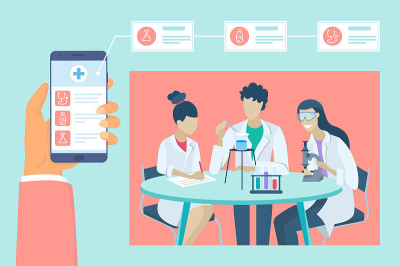 Online medical consultation and lab test results a