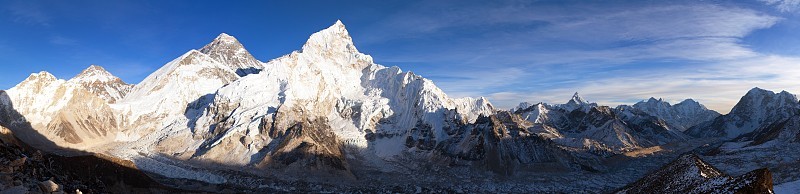 珠穆朗玛峰日落全景