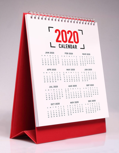简易台历2020
