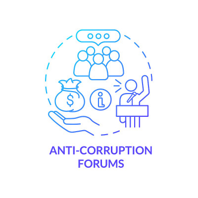 反腐败公约概念图标