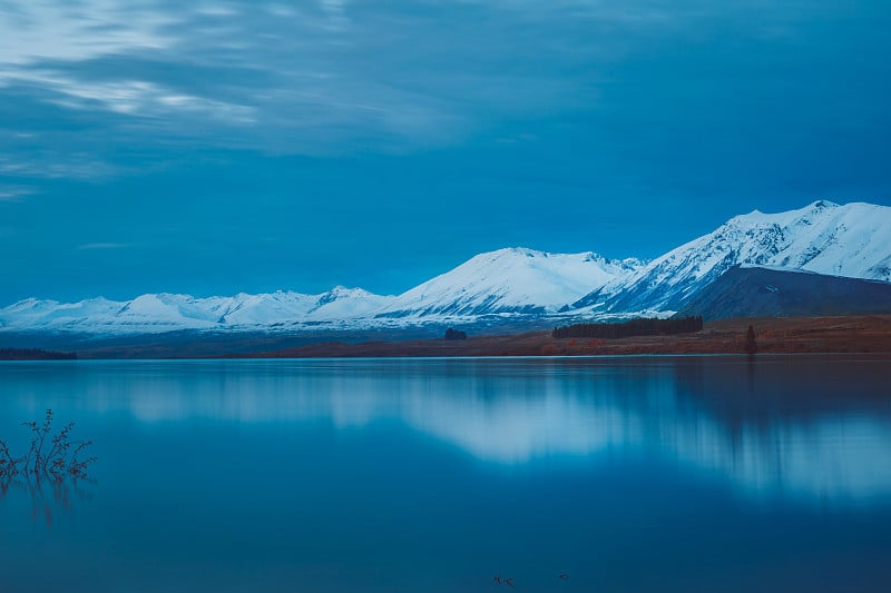 秋天的泰卡波湖，新西兰的风景