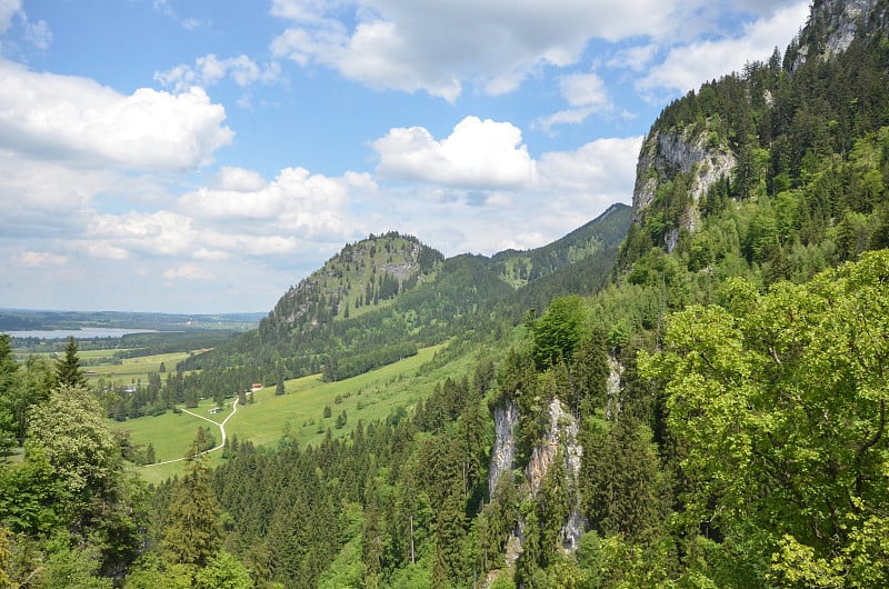 山景，新天鹅堡，慕尼黑，德国