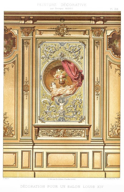 装饰路易十四的休息室，由装饰绘画1895