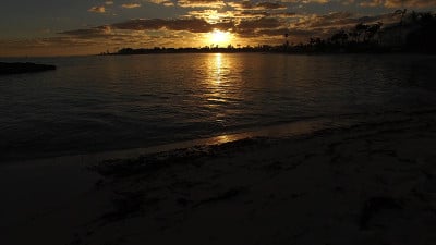 巴哈马的日落海滩