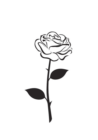 玫瑰花矢量图标