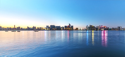 钱塘江新城，城市天际线，杭州，中国