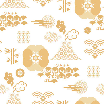 Beautiful japanese seamless  pattern