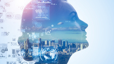 AI(人工智能)概念。深度学习。物联网(IoT)。信息通信技术。