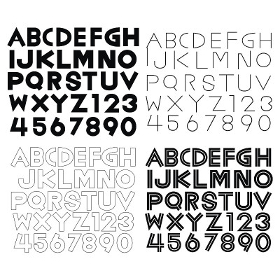 一套字母字体和数字
