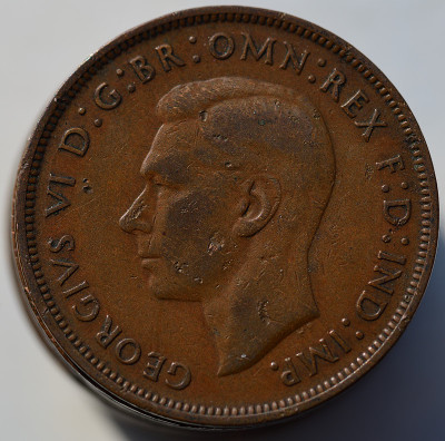 1946年英国一便士正面