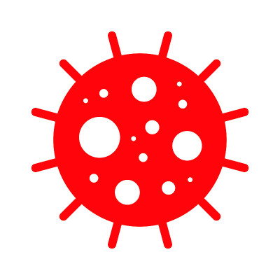 冠状病毒、Covid-19、nCOV、MERS-CoV新型冠状病毒细胞印记。Covid - 19红色