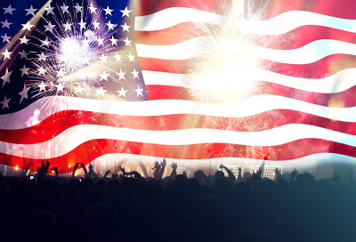 在美国庆祝独立日