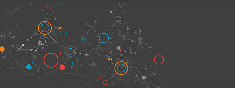 Geometric abstract background with connected line 