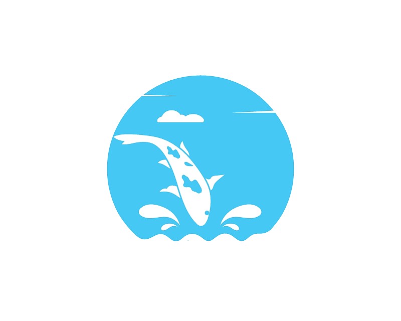 锦鲤鱼标志向量