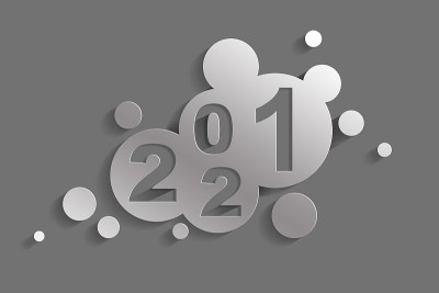 新年快乐。在2021年开始。三维演示