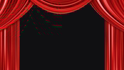 红幕开幕秀背景。娱乐庆祝奖舞台戏剧表演
