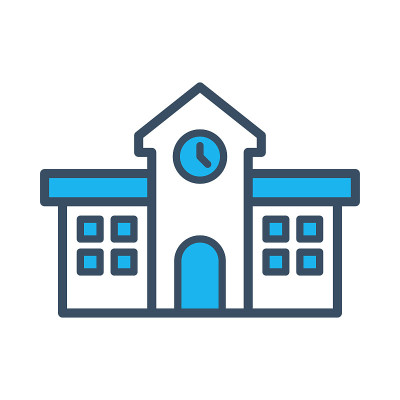 学校图标矢量模板插图设计