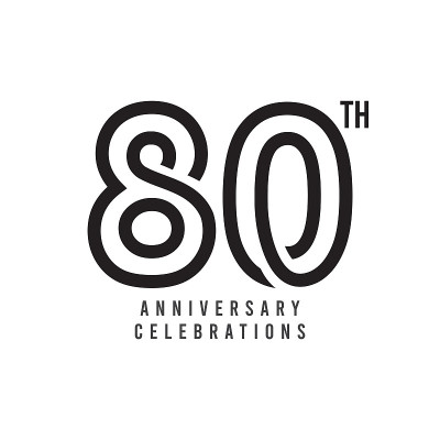 80周年庆典矢量模板设计插图