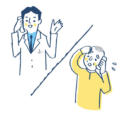 一个老人在和医生通电话