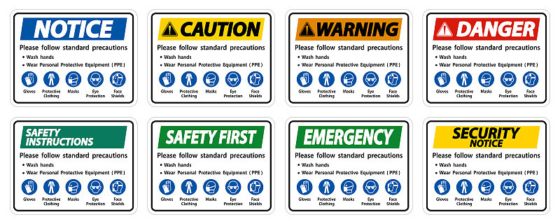 Please follow standard precautions ,Wash hands,Wea