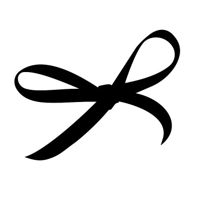 Black silhouette gift bow.
