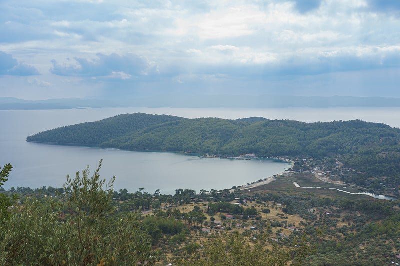 阿克巴湾，蓝色的海。Akyaka - Mugla -土耳其