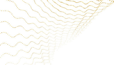 abstract golden dots lines wavy background design