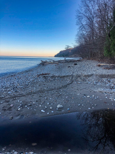 威斯康星州的密歇根湖海岸线