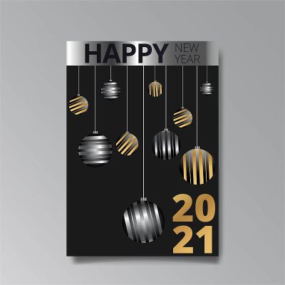 2021年新年快乐，奢华诱惑，闪亮glitch全息创意设计