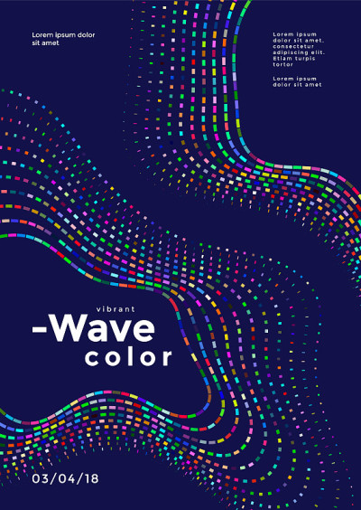 Abstract colorful wave