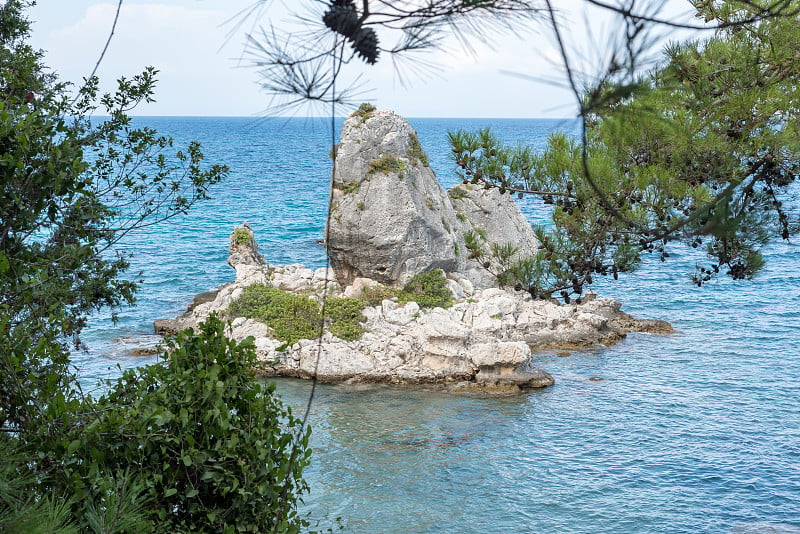 Greek islands beaches and rocks