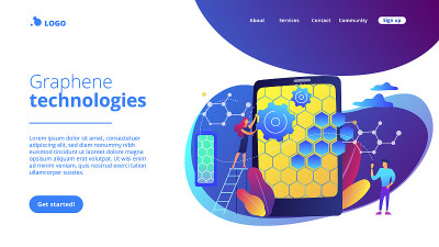 石墨烯技术概念登陆页面。