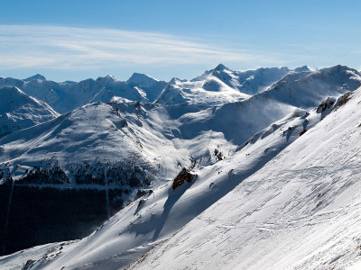 阿尔卑斯山的滑雪区
