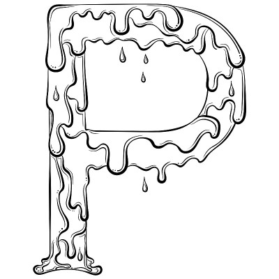 字母P带流滴