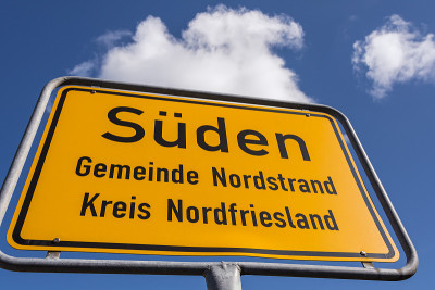 德国石勒苏益格-荷尔斯泰因，北弗里斯兰，Nordstrand镇标志