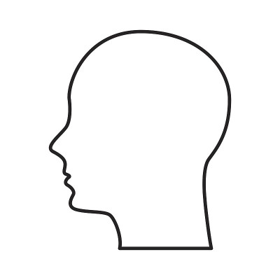 人的侧面孤立图标