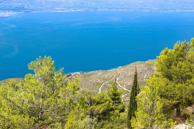 Panoramic view of Loutraki, Greece
